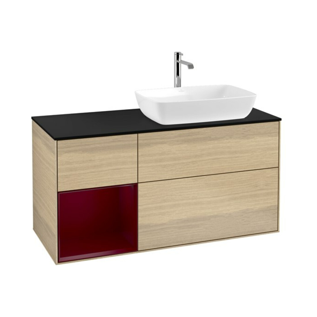 V&B Waschtischunterschrank Wandbeleuchtung Finion 120cm, Pl bla m, Reg Peo m Lac, Oa ven