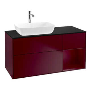 V&B Waschtischunterschrank Wandbeleuchtung Finion 120cm, Pl bla m, Reg Peo m Lac, Peo m