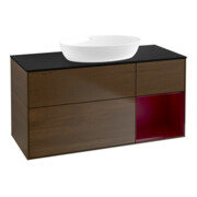 V&B Waschtischunterschrank Wandbeleuchtung Finion 120cm, Pl bla m, Reg Peo m Lac, wal ven