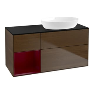 V&B Waschtischunterschrank Wandbeleuchtung Finion 120cm, Pl bla m, Reg Peo m Lac, wal ven