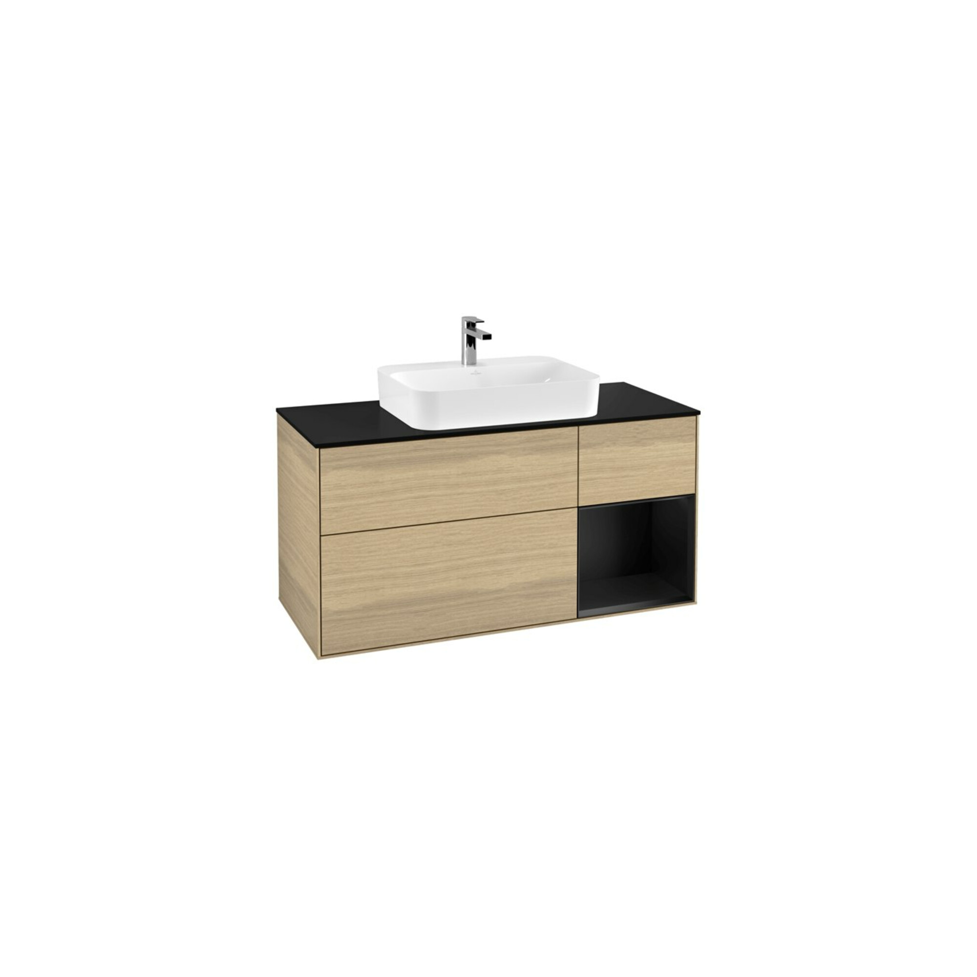 V&B Waschtischunterschrank Wandbeleuchtung Finion 120cm, Pl bla m, Reg re bla m, Oa ven ; Villeroy & Boch