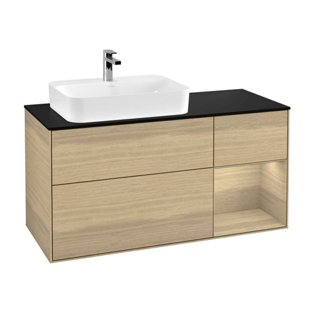 V&B Waschtischunterschrank Wandbeleuchtung Finion 120cm, Pl bla m, Reg re Oa ven, Oa ven