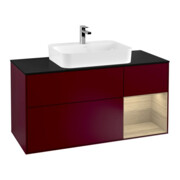 V&B Waschtischunterschrank Wandbeleuchtung Finion 120cm, Pl bla m, Reg re Oa ven, Peo m