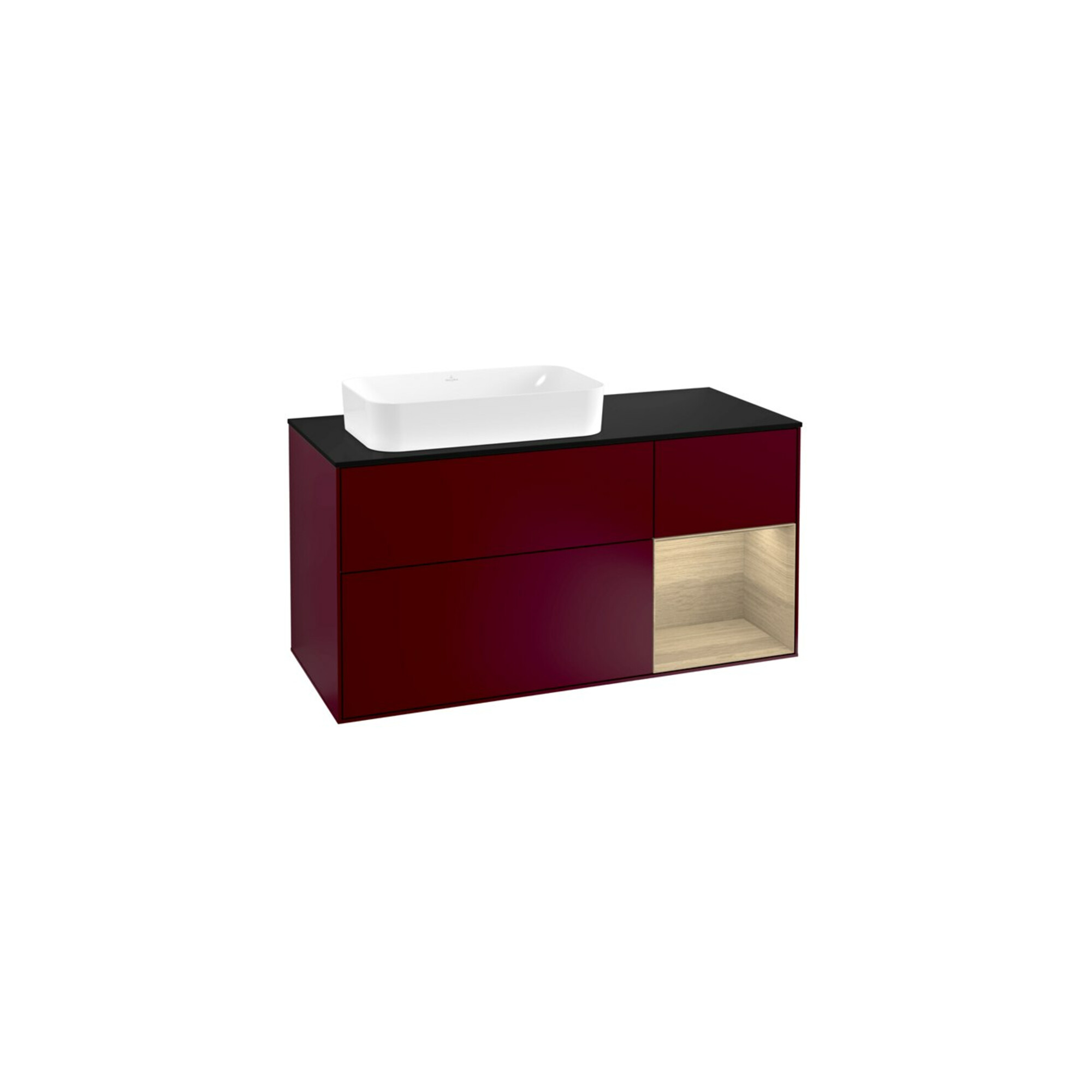 V&B Waschtischunterschrank Wandbeleuchtung Finion 120cm, Pl bla m, Reg re Oa ven, Peo m ; Villeroy & Boch