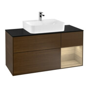 V&B Waschtischunterschrank Wandbeleuchtung Finion 120cm, Pl bla m, Reg re Oa ven, wal ven