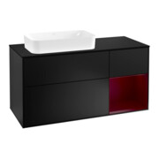 V&B Waschtischunterschrank Wandbeleuchtung Finion 120cm, Pl bla m, Reg re Peo, bla m Lac