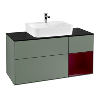 V&B Waschtischunterschrank Wandbeleuchtung Finion 120cm, Pl bla m, Reg re Peo, Oli. m Lac