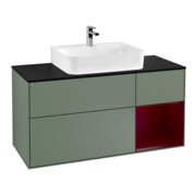 V&B Waschtischunterschrank Wandbeleuchtung Finion 120cm, Pl bla m, Reg re Peo, Oli. m Lac
