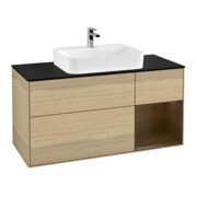 V&B Waschtischunterschrank Wandbeleuchtung Finion 120cm, Pl bla m, Reg re wal ven, Oa ven