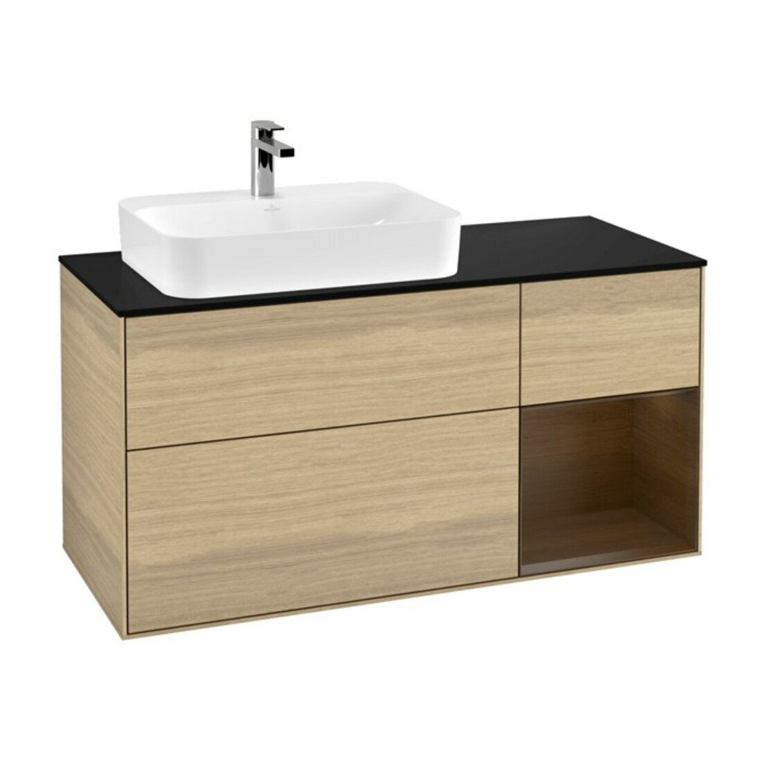 V&B Waschtischunterschrank Wandbeleuchtung Finion 120cm, Pl bla m, Reg re wal ven, Oa ven