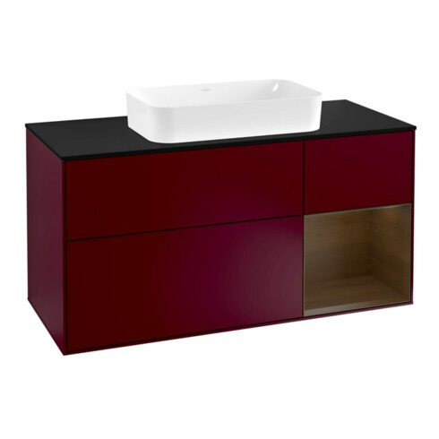 V&B Waschtischunterschrank Wandbeleuchtung Finion 120cm, Pl bla m, Reg re wal ven, Peo m