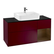 V&B Waschtischunterschrank Wandbeleuchtung Finion 120cm, Pl bla m, Reg re wal ven, Peo m