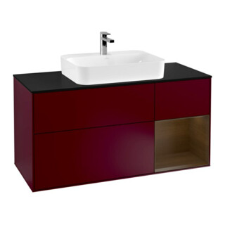 V&B Waschtischunterschrank Wandbeleuchtung Finion 120cm, Pl bla m, Reg re wal ven, Peo m