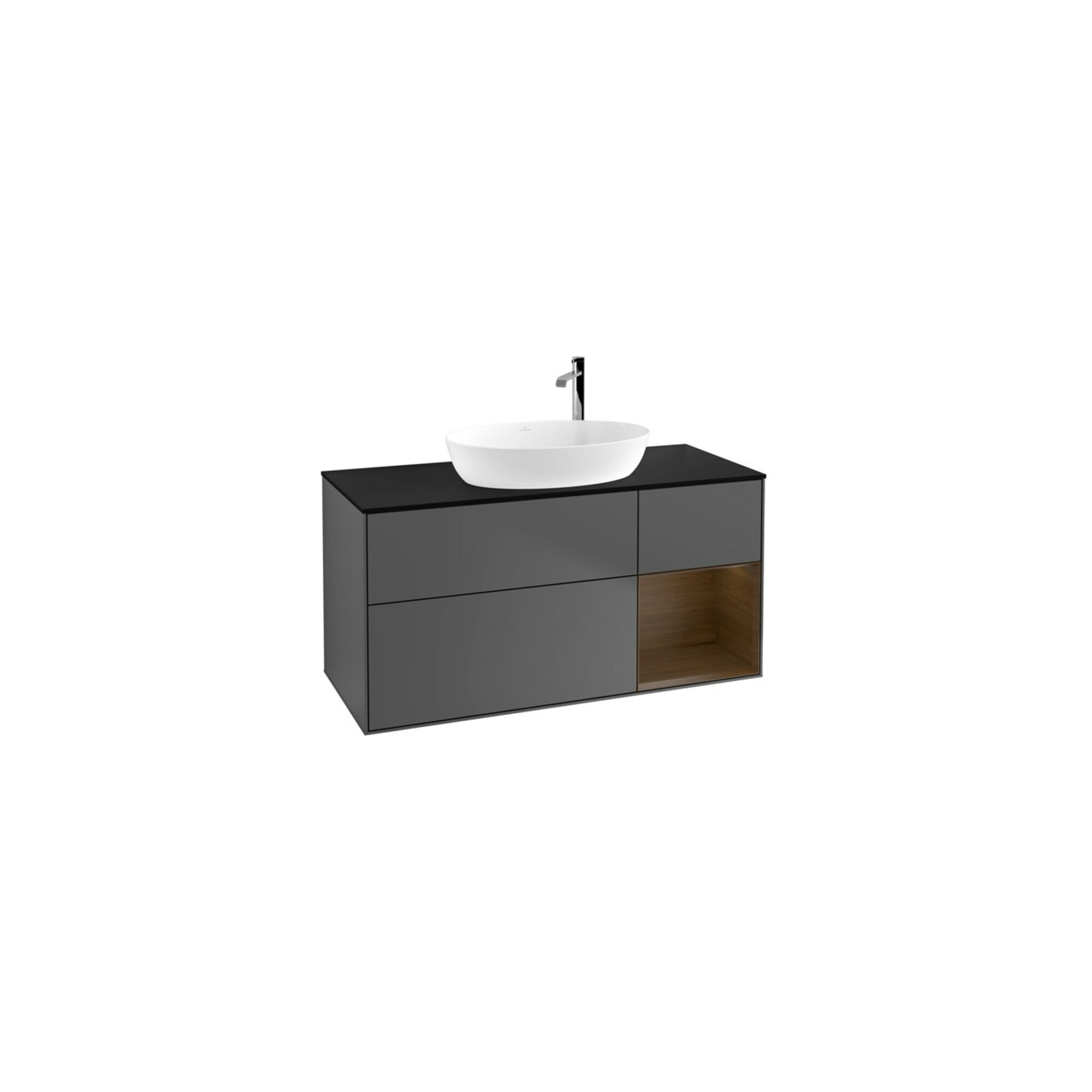 V&B Waschtischunterschrank Wandbeleuchtung Finion 120cm, Pl bla m, Reg wal ven, Anthrac. m ; Villeroy & Boch