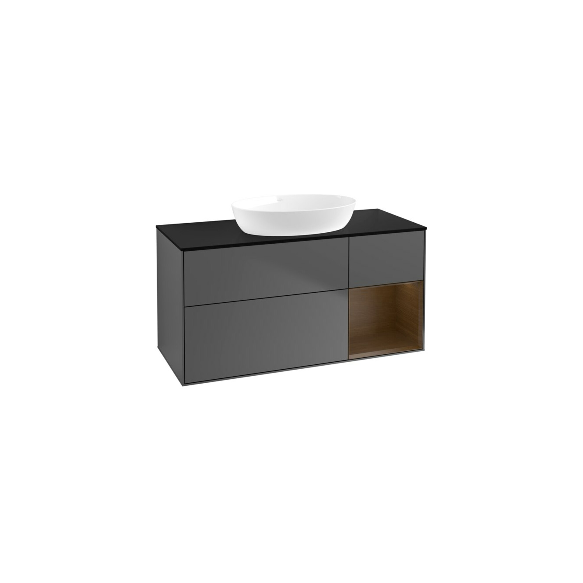 V&B Waschtischunterschrank Wandbeleuchtung Finion 120cm, Pl bla m, Reg wal ven, Anthrac. m ; Villeroy & Boch