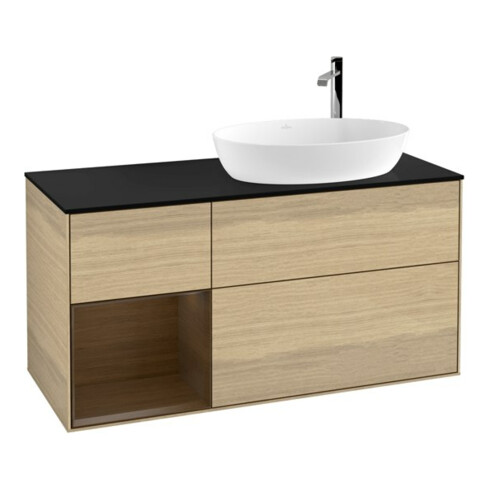 V&B Waschtischunterschrank Wandbeleuchtung Finion 120cm, Pl bla m, Reg wal ven, Oa ven