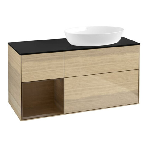 V&B Waschtischunterschrank Wandbeleuchtung Finion 120cm, Pl bla m, Reg wal ven, Oa ven