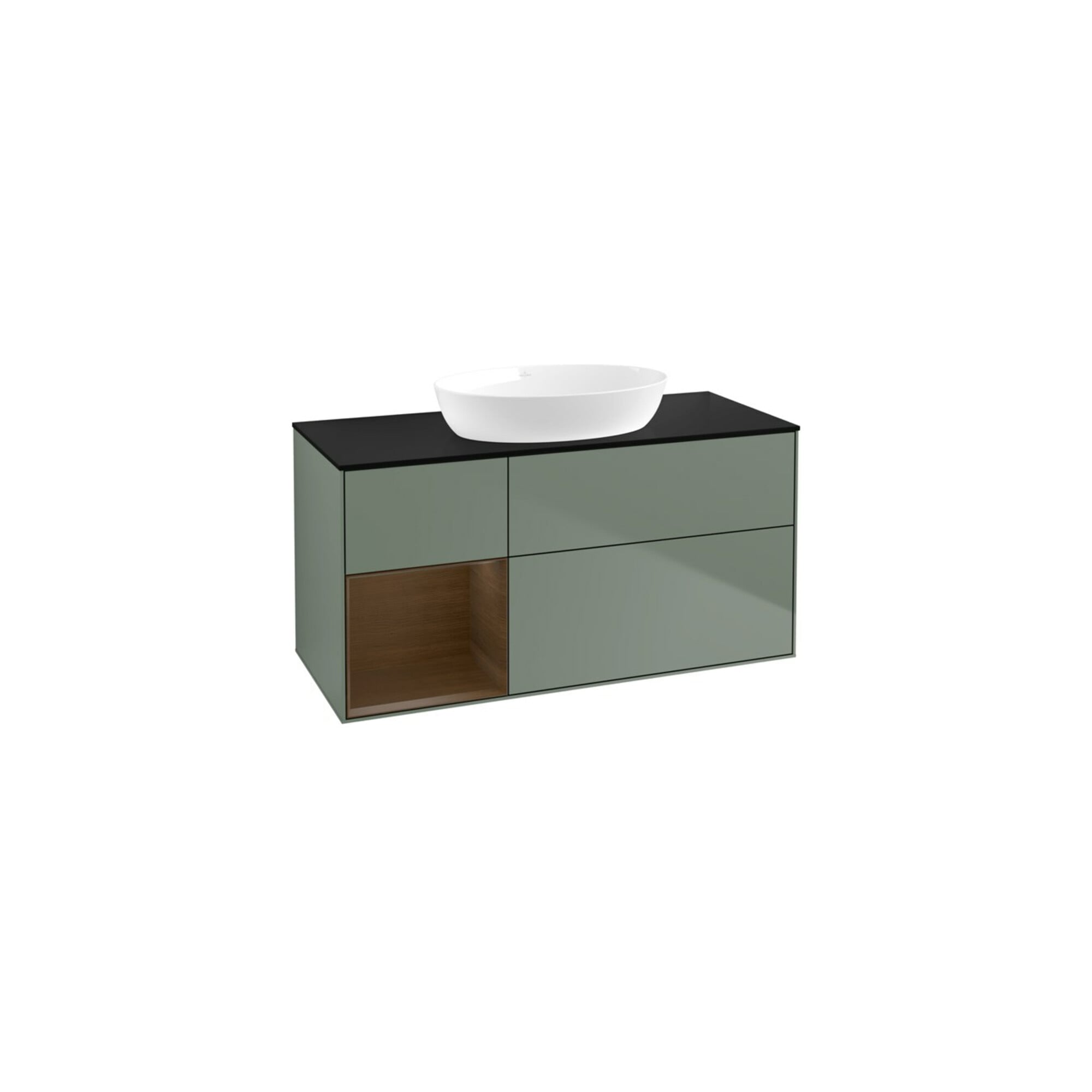 V&B Waschtischunterschrank Wandbeleuchtung Finion 120cm, Pl bla m, Reg wal ven, Oli. m Lac ; Villeroy & Boch