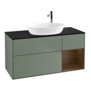 V&B Waschtischunterschrank Wandbeleuchtung Finion 120cm, Pl bla m, Reg wal ven, Oli. m Lac