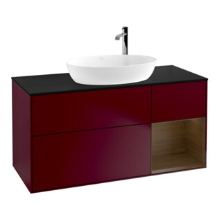 V&B Waschtischunterschrank Wandbeleuchtung Finion 120cm, Pl bla m, Reg wal ven, Peo m