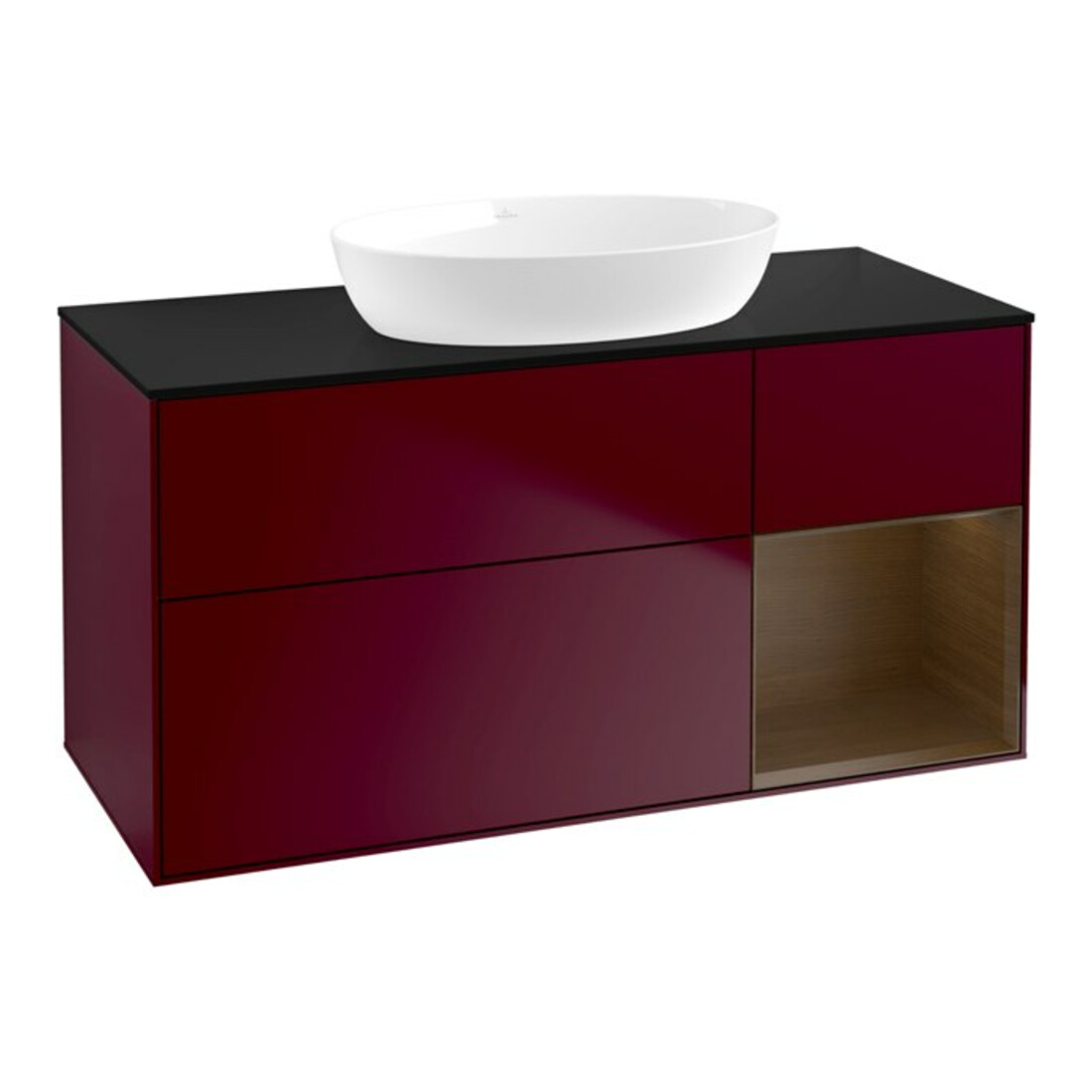 V&B Waschtischunterschrank Wandbeleuchtung Finion 120cm, Pl bla m, Reg wal ven, Peo m