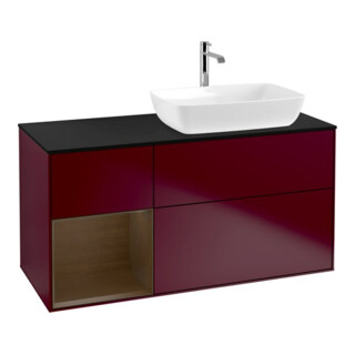 V&B Waschtischunterschrank Wandbeleuchtung Finion 120cm, Pl bla m, Reg wal ven, Peo m