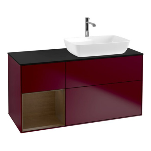 V&B Waschtischunterschrank Wandbeleuchtung Finion 120cm, Pl bla m, Reg wal ven, Peo m
