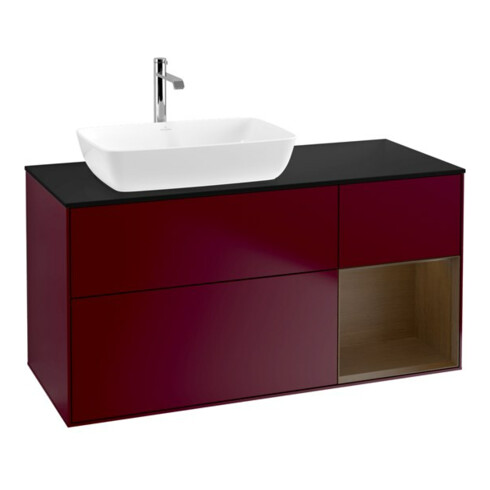 V&B Waschtischunterschrank Wandbeleuchtung Finion 120cm, Pl bla m, Reg wal ven, Peo m