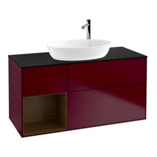 V&B Waschtischunterschrank Wandbeleuchtung Finion 120cm, Pl bla m, Reg wal ven, Peo m