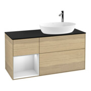 V&B Waschtischunterschrank Wandbeleuchtung Finion 120cm, Pl bla m, Reg wh. m Lac, Oa ven