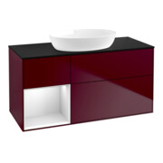 V&B Waschtischunterschrank Wandbeleuchtung Finion 120cm, Pl bla m, Reg wh. m Lac, Peo m