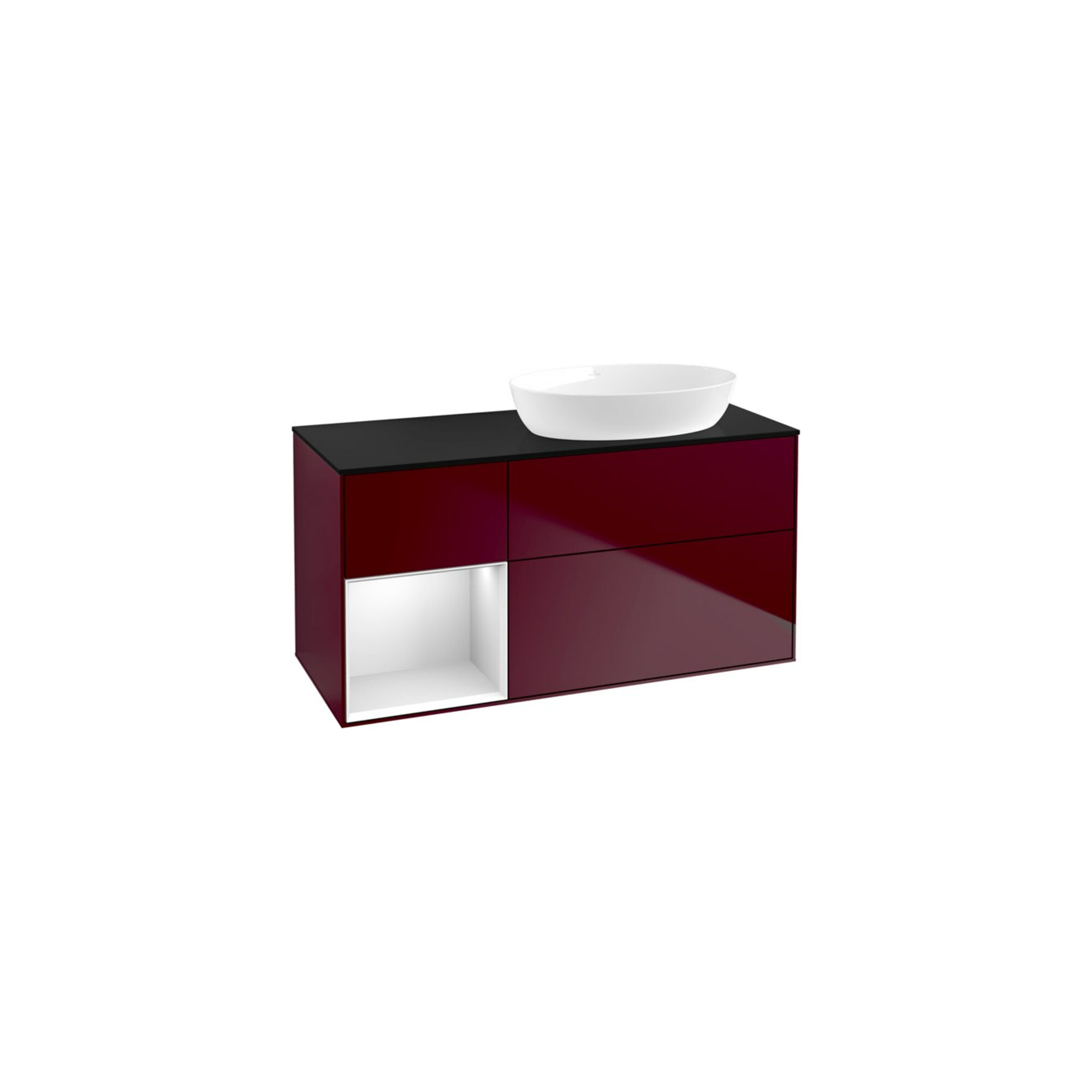 V&B Waschtischunterschrank Wandbeleuchtung Finion 120cm, Pl bla m, Reg wh. m Lac, Peo m ; Villeroy & Boch