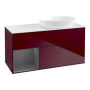 V&B Waschtischunterschrank Wandbeleuchtung Finion 120cm, Pl w m, Reg Anthrac. m Lac, Peo m