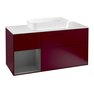 V&B Waschtischunterschrank Wandbeleuchtung Finion 120cm, Pl w m, Reg li Anthrac. m, Peo m