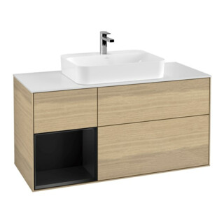 V&B Waschtischunterschrank Wandbeleuchtung Finion 120cm, Pl w m, Reg li bla m Lac, Oa ven