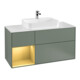 V&B Waschtischunterschrank Wandbeleuchtung Finion 120cm, Pl w m, Reg li gol m, Oli. m Lac-1