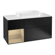 V&B Waschtischunterschrank Wandbeleuchtung Finion 120cm, Pl w m, Reg li Oa ven, bla m Lac