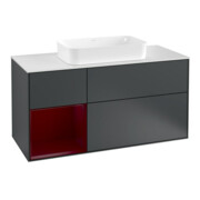 V&B Waschtischunterschrank Wandbeleuchtung Finion 120cm, Pl w m, Reg li Peo, md bl. m Lac