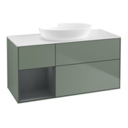 V&B Waschtischunterschrank Wandbeleuchtung Finion 120cm, Pl w m, Reg md m Lac, Oli. m Lac