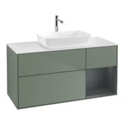 V&B Waschtischunterschrank Wandbeleuchtung Finion 120cm, Pl w m, Reg md m Lac, Oli. m Lac