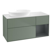 V&B Waschtischunterschrank Wandbeleuchtung Finion 120cm, Pl w m, Reg md m Lac, Oli. m Lac