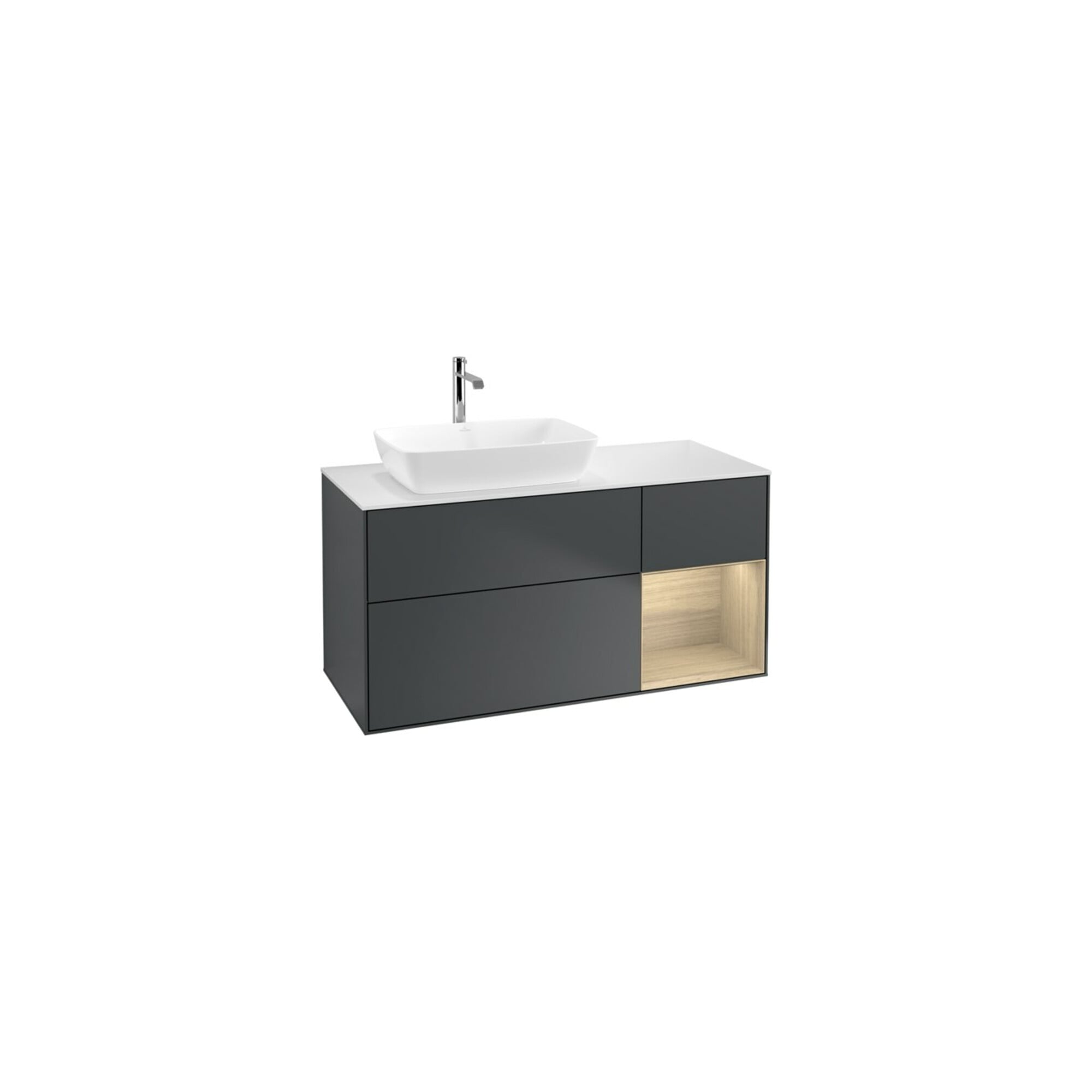 V&B Waschtischunterschrank Wandbeleuchtung Finion 120cm, Pl w m, Reg Oa ven, md bl. m Lac ; Villeroy & Boch