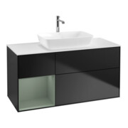 V&B Waschtischunterschrank Wandbeleuchtung Finion 120cm, Pl w m, Reg Oli. m Lac, bla m Lac