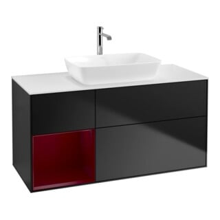 V&B Waschtischunterschrank Wandbeleuchtung Finion 120cm, Pl w m, Reg Peo m Lac, bla m Lac
