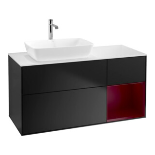 V&B Waschtischunterschrank Wandbeleuchtung Finion 120cm, Pl w m, Reg Peo m Lac, bla m Lac