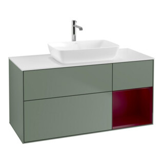 V&B Waschtischunterschrank Wandbeleuchtung Finion 120cm, Pl w m, Reg Peo m Lac, Oli. m Lac