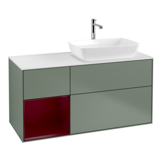 V&B Waschtischunterschrank Wandbeleuchtung Finion 120cm, Pl w m, Reg Peo m Lac, Oli. m Lac