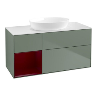 V&B Waschtischunterschrank Wandbeleuchtung Finion 120cm, Pl w m, Reg Peo m Lac, Oli. m Lac