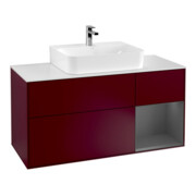 V&B Waschtischunterschrank Wandbeleuchtung Finion 120cm, Pl w m, Reg re Anthrac. m, Peo m