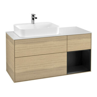 V&B Waschtischunterschrank Wandbeleuchtung Finion 120cm, Pl w m, Reg re bla m Lac, Oa ven